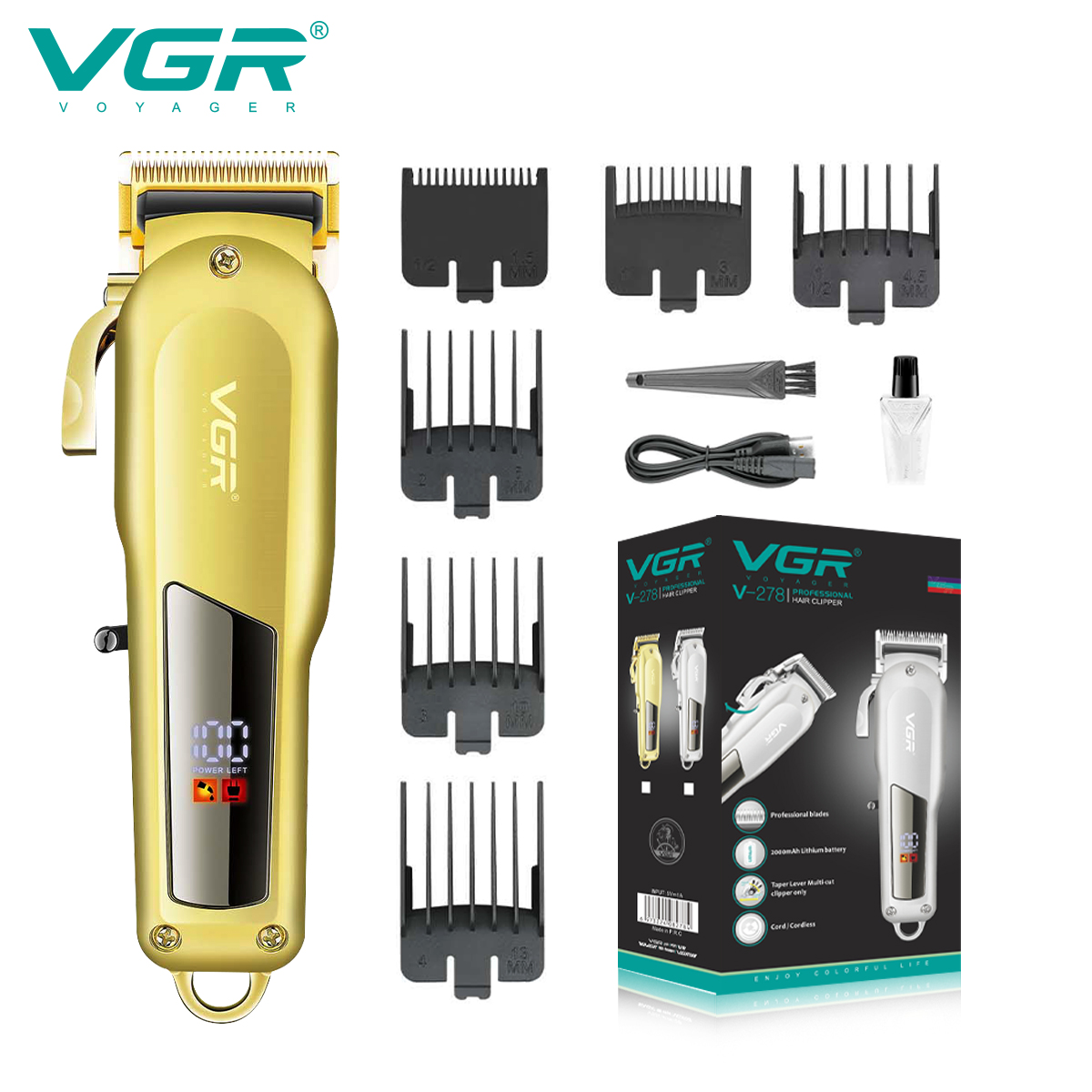Máquina de cortar cabelo VGR V-278